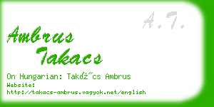 ambrus takacs business card